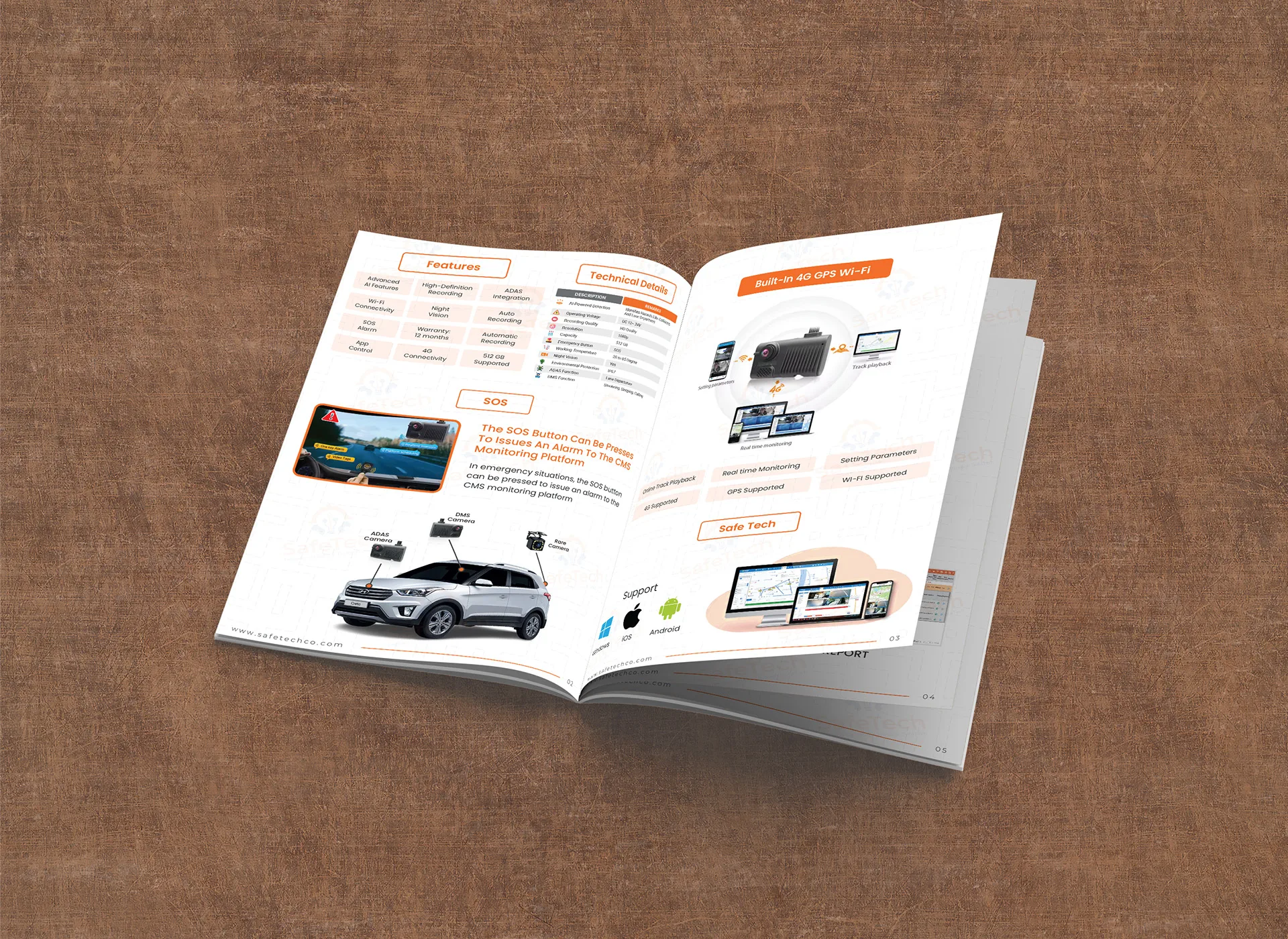AI Dashcam brochure technical specifications