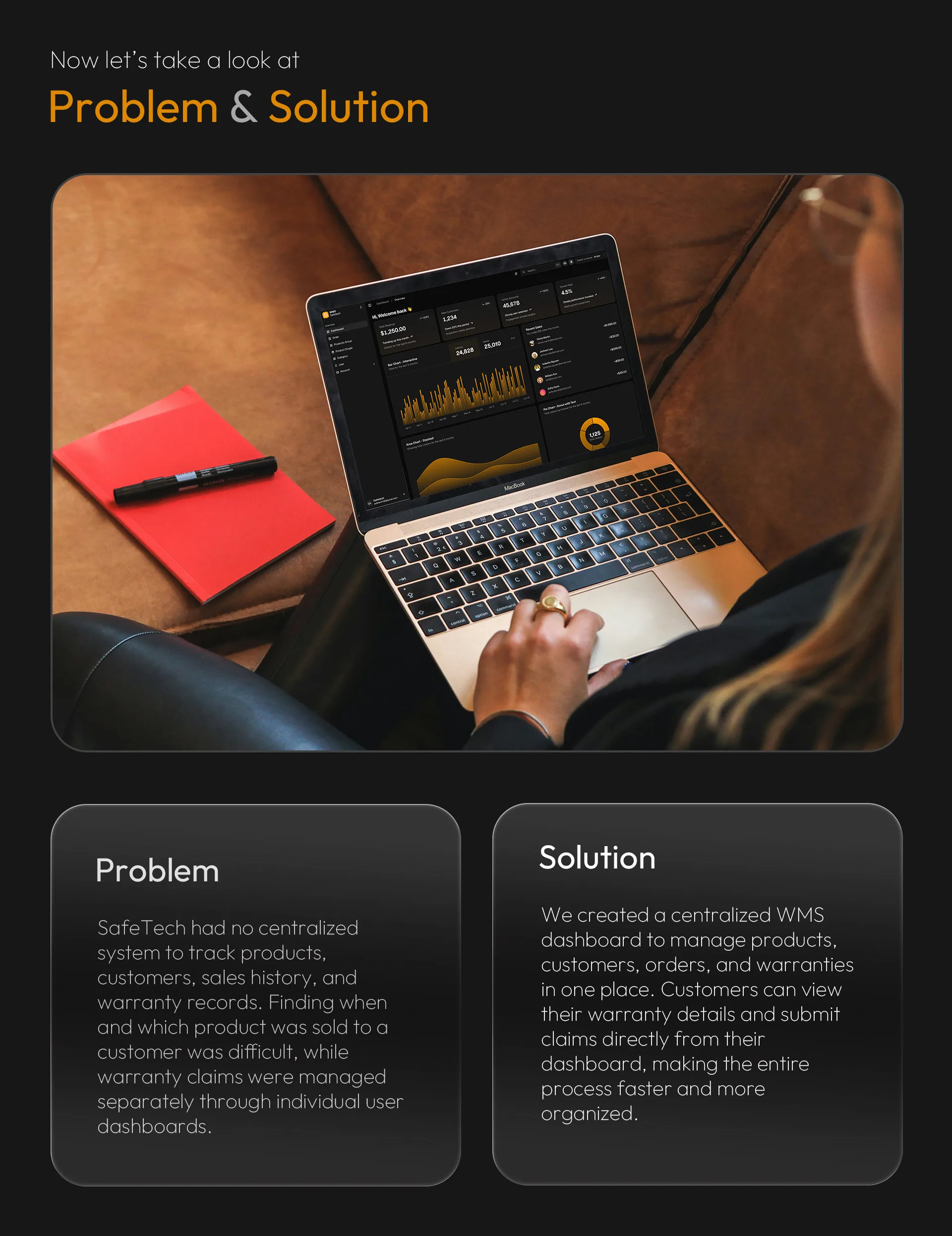 SafeTech WMS dashboard problem and solution