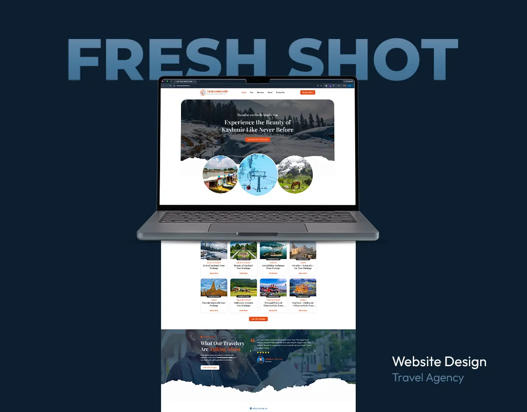 Travel Unseen India website design Cover Image